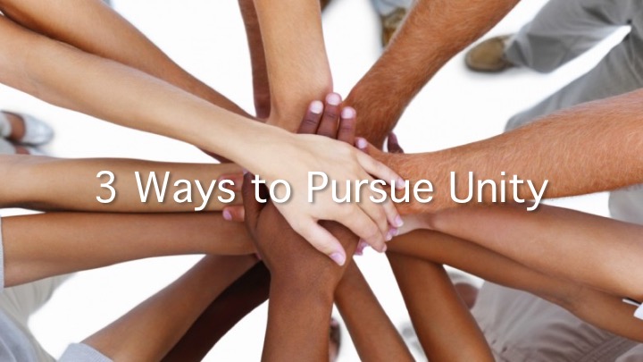 3 Ways to pursue unity